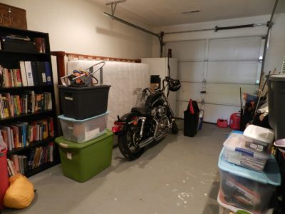 Cluttered garage