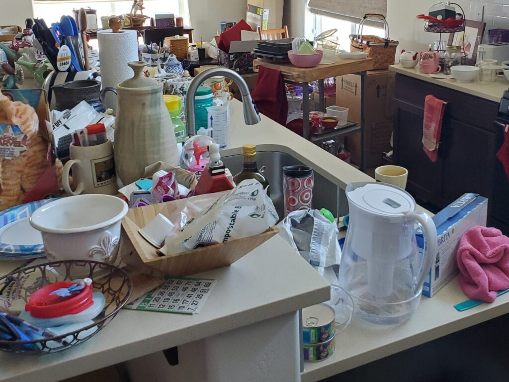 hoarder kitchen messy cluttered